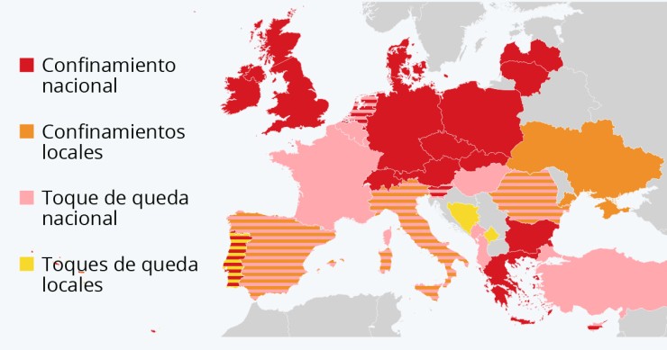 Imagen del día: la tercera ola del coronavirus lleva a Europa a un nuevo confinamiento