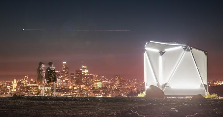 Un refugio prefabricado de diseño futurista para escapar de la ciudad sin renunciar al mundo moderno