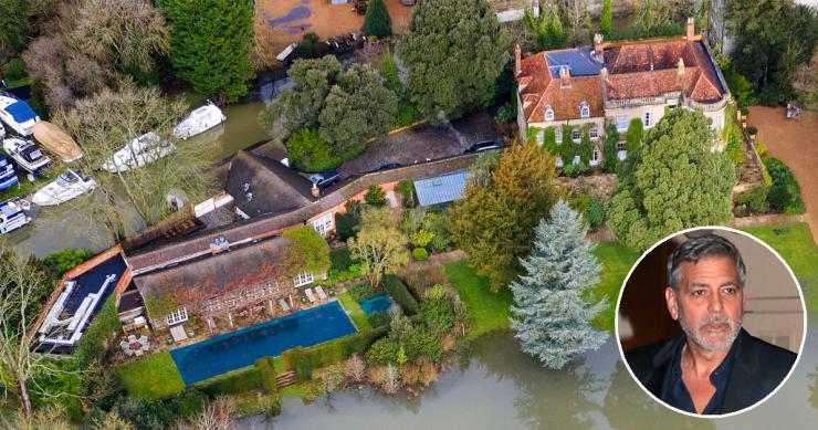 Nuevo disgusto para George Clooney: vuelve a inundarse su mansión en Inglaterra