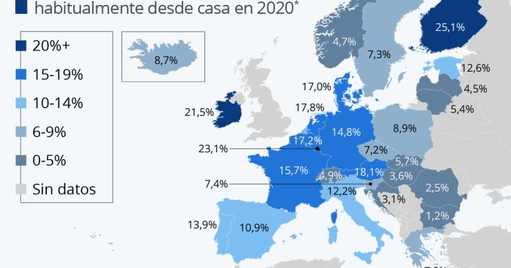 Imagen del día: la crisis del coronavirus impulsa el teletrabajo en Europa