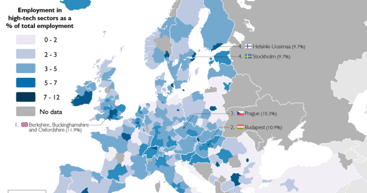 Imagen del día: Madrid, entre las regiones europeas con más empleados tecnológicos