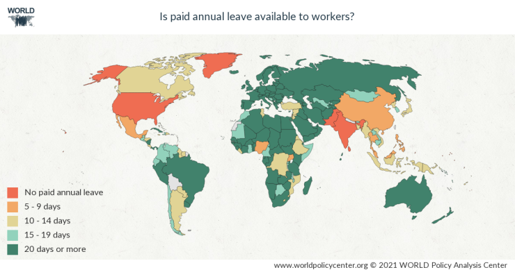 Imagen del día: los trabajadores por el mundo que disfrutan de sus vacaciones renumeradas