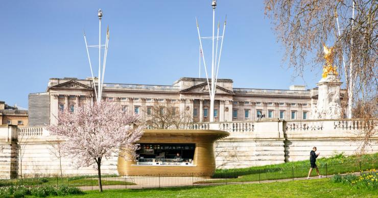 Diseño y originalidad se unen en este pequeño quiosco a las puertas del Palacio de Buckingham