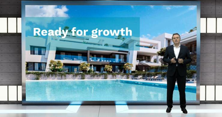 David Martínez, CEO de Aedas Homes, durante su intervención en el Strategic Update con inversores