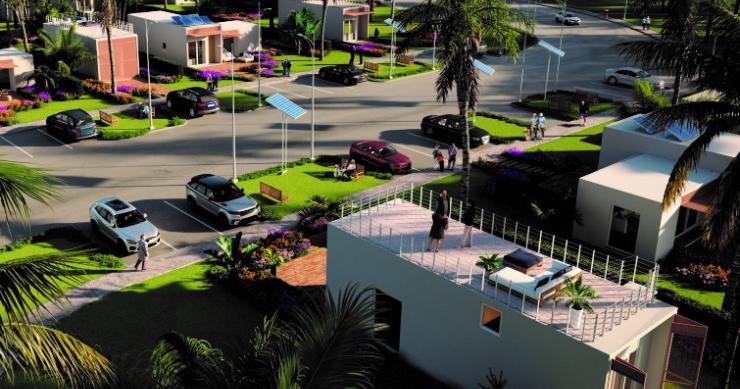 Así quedarían varias casas juntas