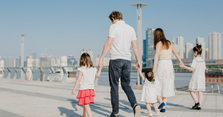 Une famille en chemin
