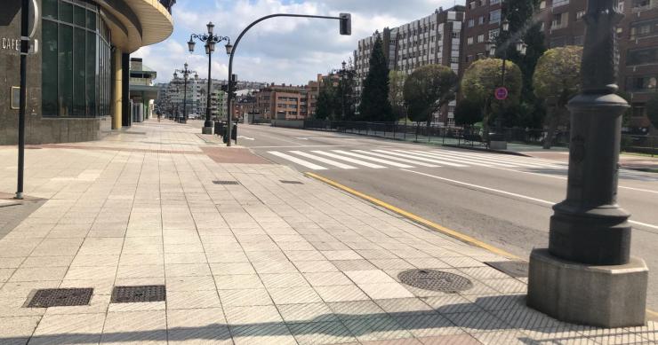 Calles de Oviedo vacías