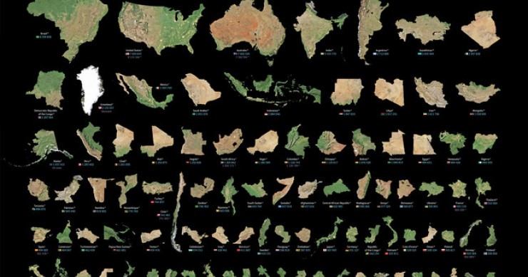 Este es el tamaño real de todos los países del mundo
