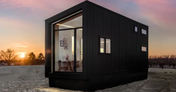 Una minicasa prefabricada de acero ideal para dos personas