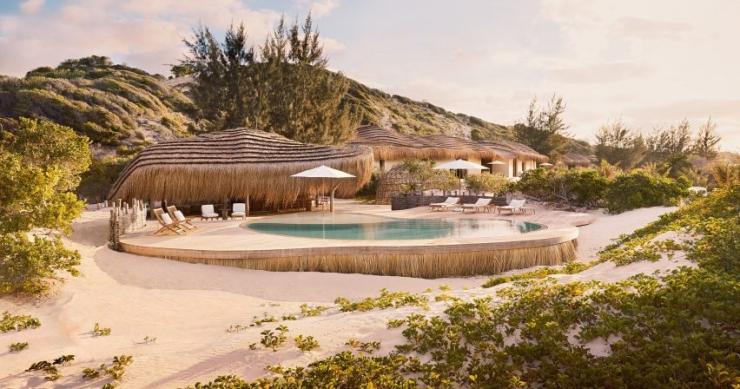 Un espectacular hotel en África formado por cabañas de paja y rodeado de playas paradisíacas