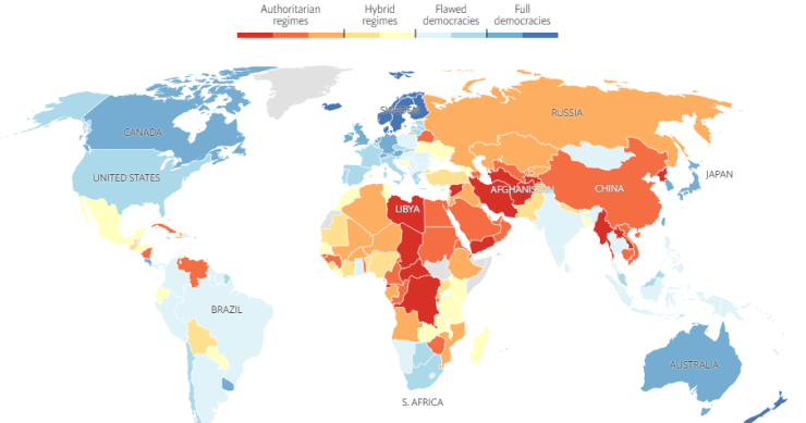 España deja de ser una democracia plena por primera vez, según The Economist