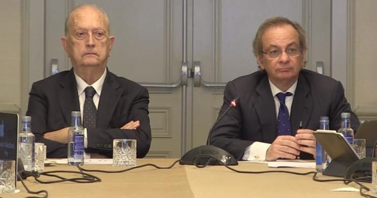 El presidente de Colonial, Juan José Brugera, y el consejero delegado, Pere Viñolas