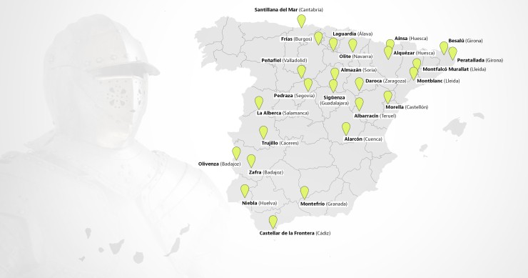 El mapa de los pueblos medievales más bonitos de España