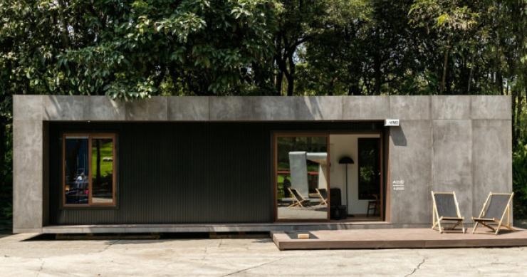Esta minicasa prefabricada hecha con contenedores es sostenible y se monta en una semana