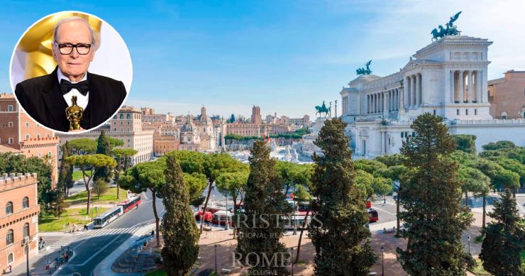 En venta el ático donde vivió Ennio Morricone en Roma por 12 millones