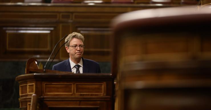 El portavoz del PDeCAT en el Congreso, Ferran Bel, en una sesión plenaria, en el Congreso