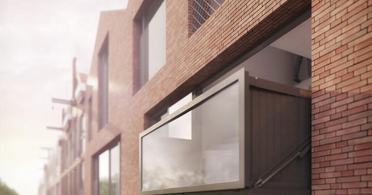 ventana en el hotel De Hallen