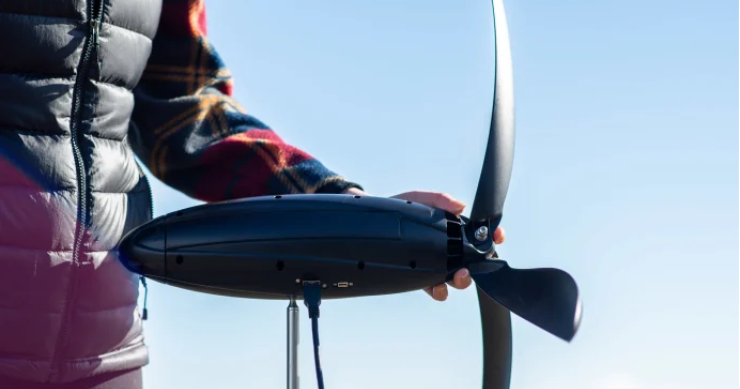 Aerogenerador Shine en uso