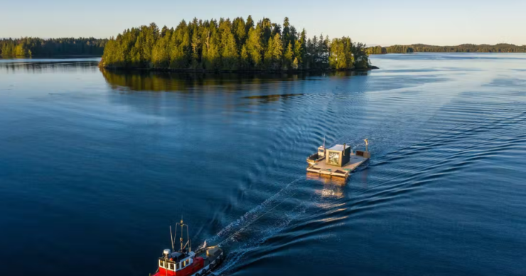 Remolque de la sauna prefabricada flotante
