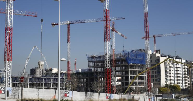 Pisos en construcción en una imagen de archivo