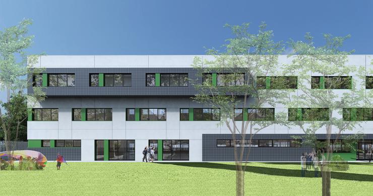 ACR construye el Colegio NCLIC en Vitoria y los estudiantes abandonarán los módulos prefabricados