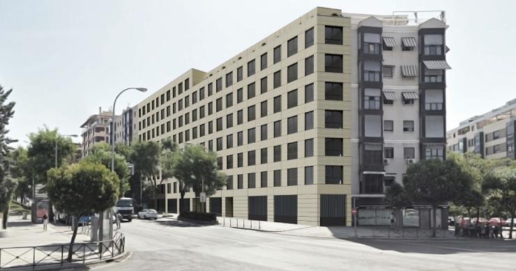El nuevo edificio de 87 apartamentos de Líbere Hospitality en Madrid tras las obras.