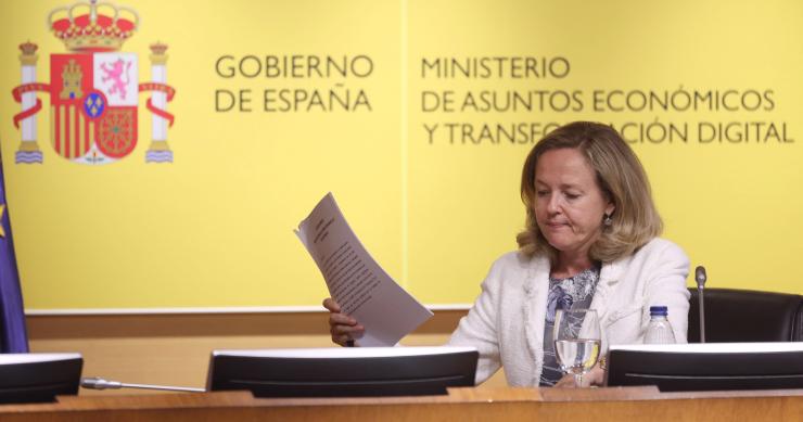 La vicepresidenta primera y ministra de Asuntos Económicos y Transformación Digital, Nadia Calviño