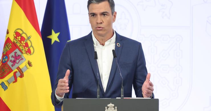 El presidente del Gobierno, Pedro Sánchez