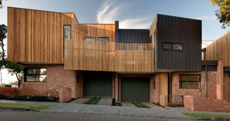 Unas bonitas casas adosadas de diseño que ahorran energía y agua