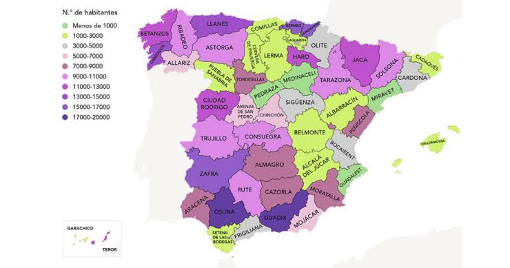 El mapa con el pueblo más bonito de cada provincia de España