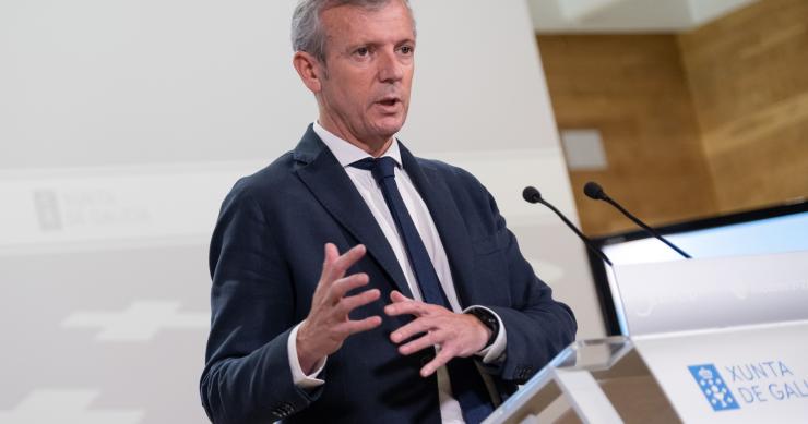 El presidente de la Xunta, Alfonso Rueda