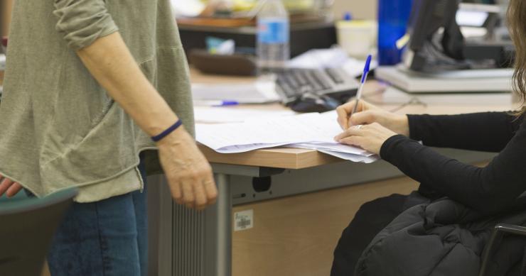 Trabajadores en una oficina