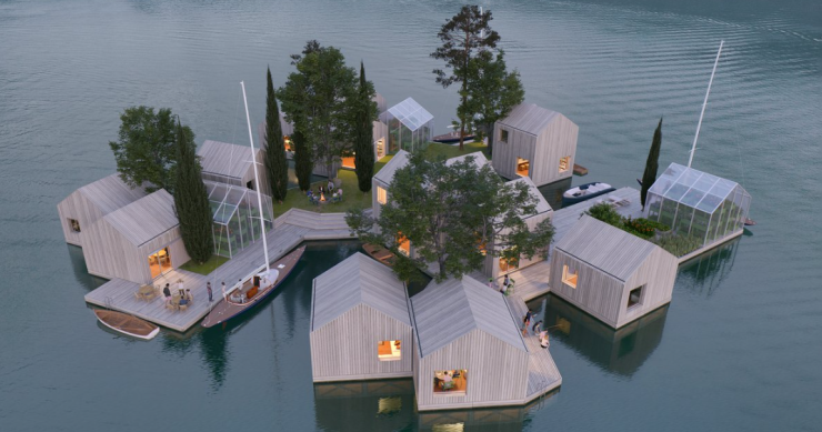 Casas prefabricadas flotantes