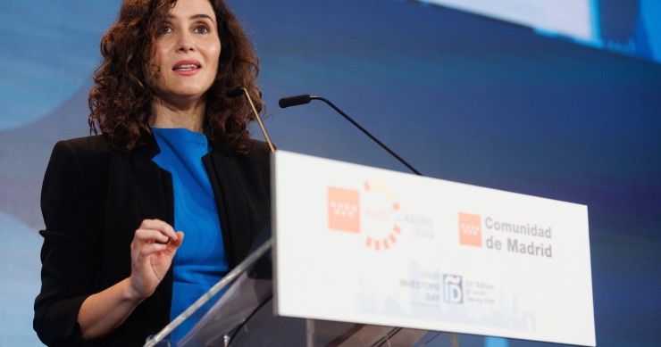 Isabel Díaz Ayuso en su intervención en el foro Spain Investors Day