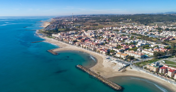 Vista aérea de Cubelles en el Garraf