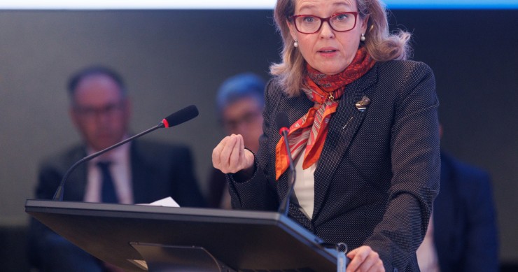 La vicepresidenta primera y ministra de Asuntos Económicos y Transformación Digital, Nadia Calviño.