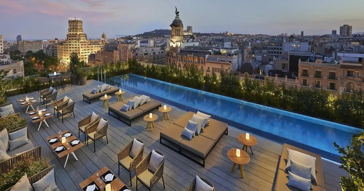 Terraza y piscina Mandarin Oriental Barcelona