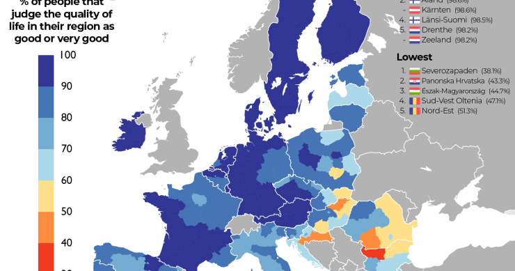 Mapa de la calidad de vida europea