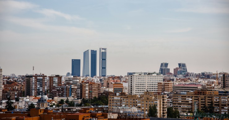Archivo - Vista panorámica de Madrid.