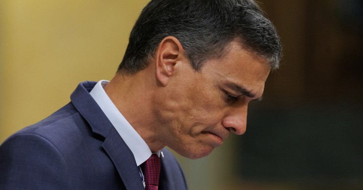 El presidente del Gobierno, Pedro Sánchez, interviene durante una sesión plenaria en el Congreso de los Diputados, a 19 de abril de 2023, en Madrid (España).
