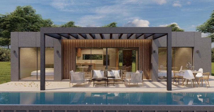 Casa hecha con contenedores reformados