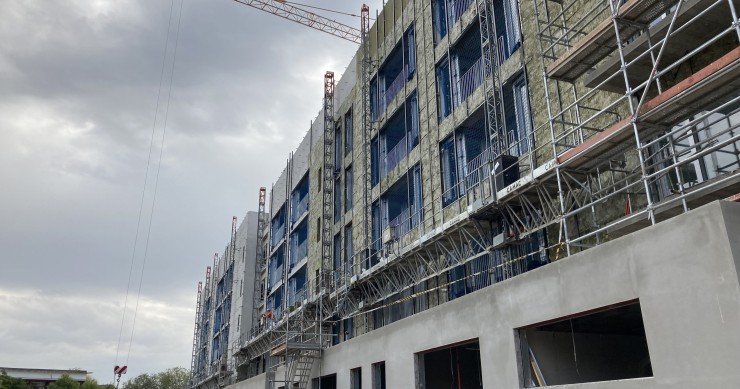 Un edificio en construcción