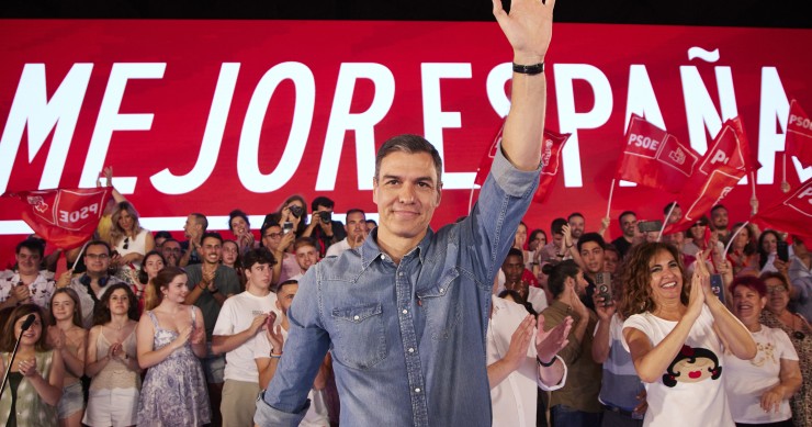 El presidente del gobierno de España y secretario general del PSOE, Pedro Sánchez