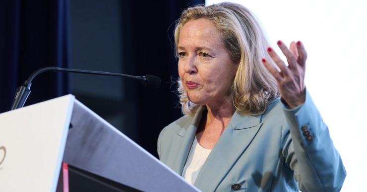 La vicepresidenta primera del Gobierno y ministra de Asuntos Económicos y para la Transformación Digital en funciones, Nadia Calviño.