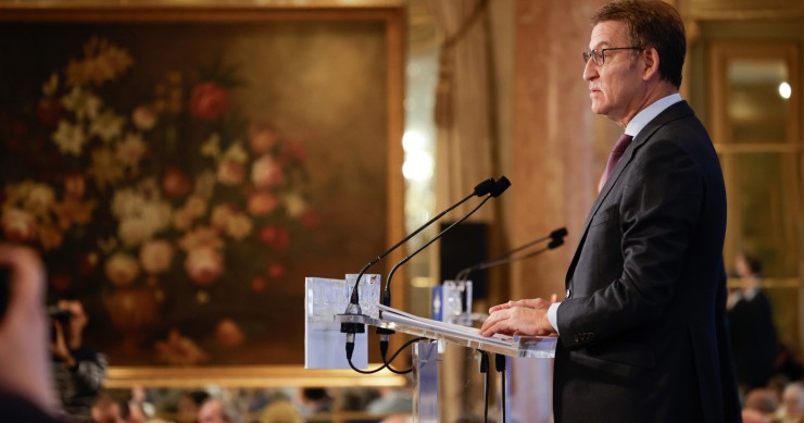 El presidente del PP, Alberto Núñez Feijóo