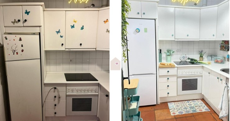 Cocina antes y después del home staging