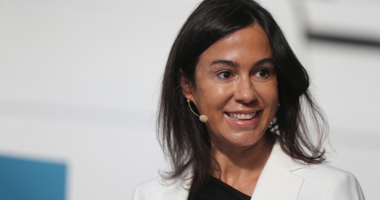 Archivo - La presidenta de Adif, Isabel Pardo de Vera, interviene en una rueda de prensa durante la inauguración del primer trayecto de Ouigo, a 7 de mayo de 2021, en Atocha, Madrid, (España). 