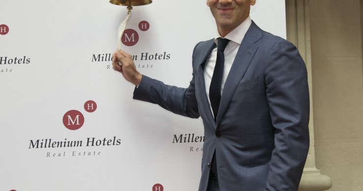 Archivo - Javier Illán en la salida a Bolsa de Millenium en 2019