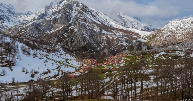 Sotres, Asturias' highest village nestled in the Picos de Europa Mountains