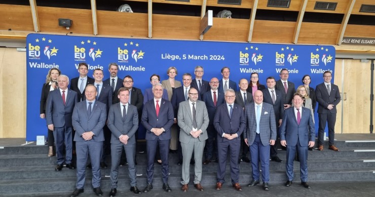 El secretario de Estado de Vivienda y Agenda Urbana, David Lucas, en el Consejo Informal de Ministros en materia de vivienda de la Unión Europea que se celebraba este martes 5 de marzo en Lieja (Bélgica)